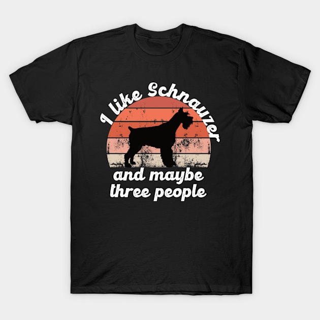 i like schnauzer and maybe three people T-Shirt by hatem